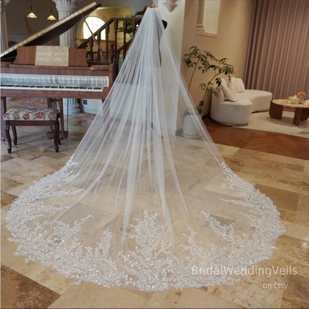 Elegant White Lace Veil